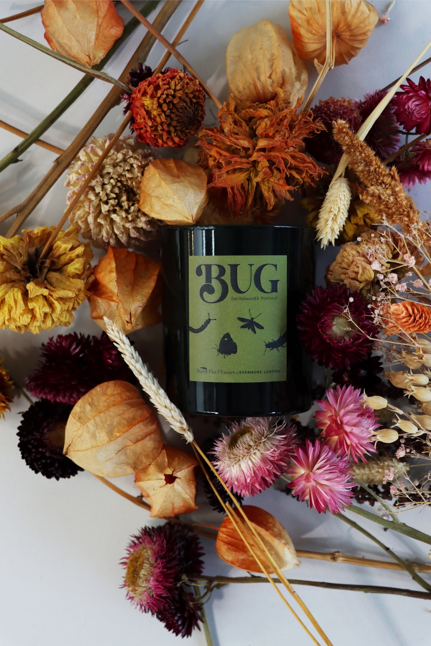 Burnt Fen Flowers x Evermore Bug candle